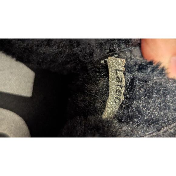 P448 Skate Boster Black Leopard Print Suede FurLined High Top Sneakers 36 - Picture 13 of 13